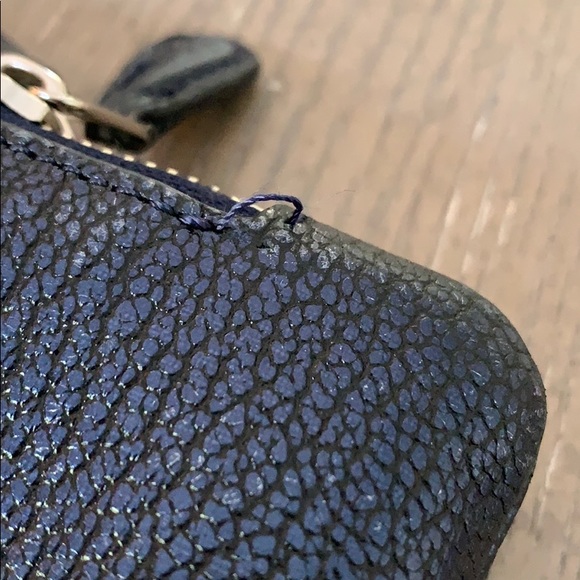 Coach Navy/Metallic Leather Double Wristlet, Large - Picture 7 of 8